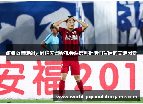 谢浩南曾维瀚为何错失晋级机会深度剖析他们背后的关键因素